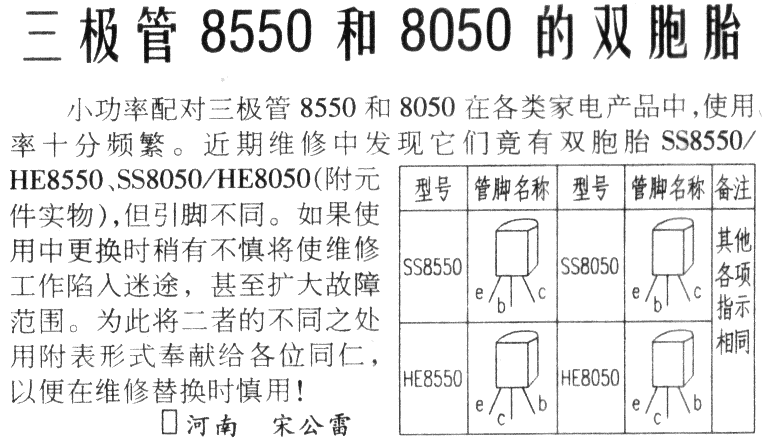 8050三极管